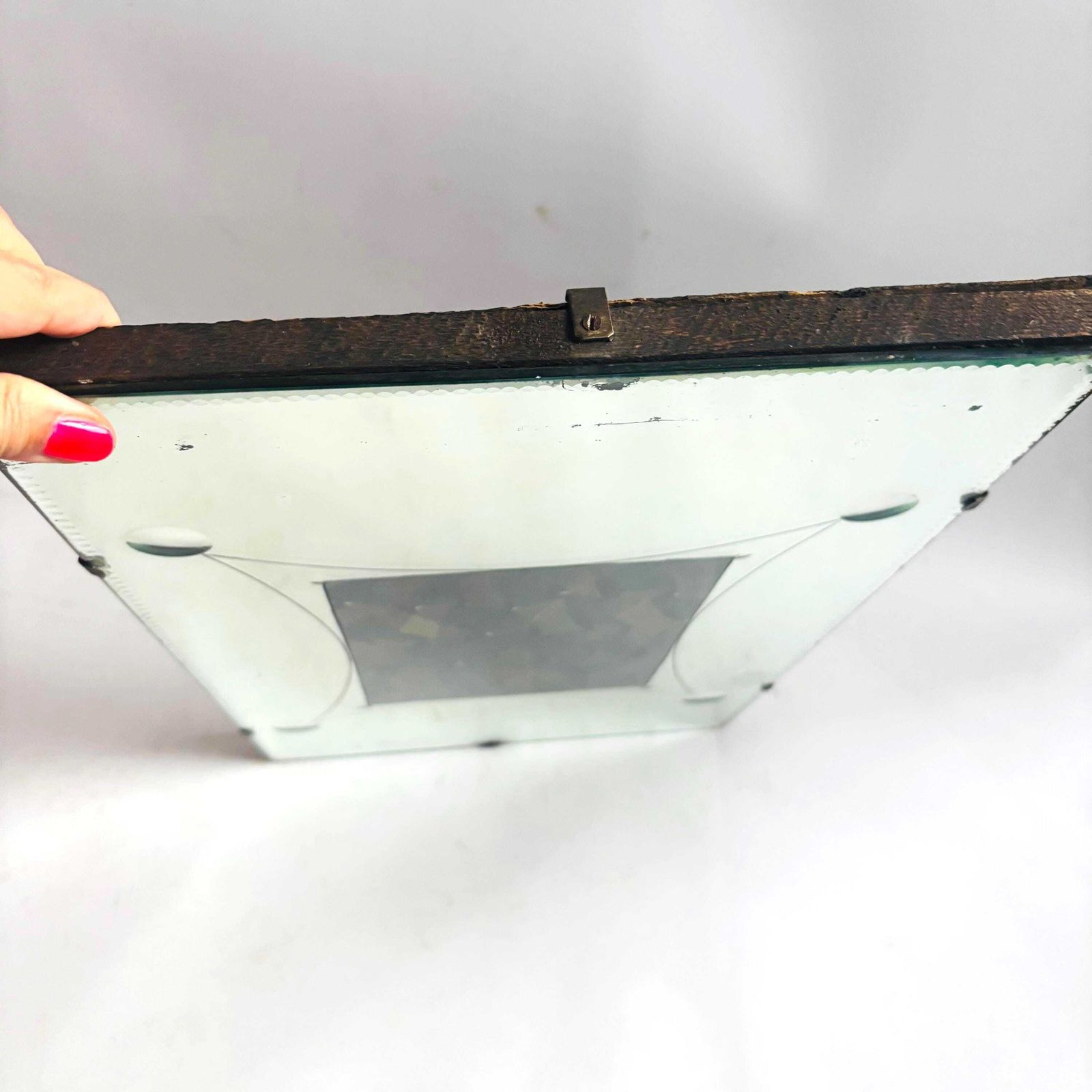 235.0 1930s Art Deco Scalloped Mirror | W. S. Laurie, British Modernist photo