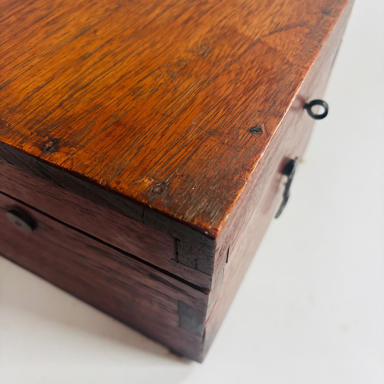 photo furniture Antique Ottoman Qibla Compass | 19th Century Islamic Direction Finder In Oak Case/Glass Crack