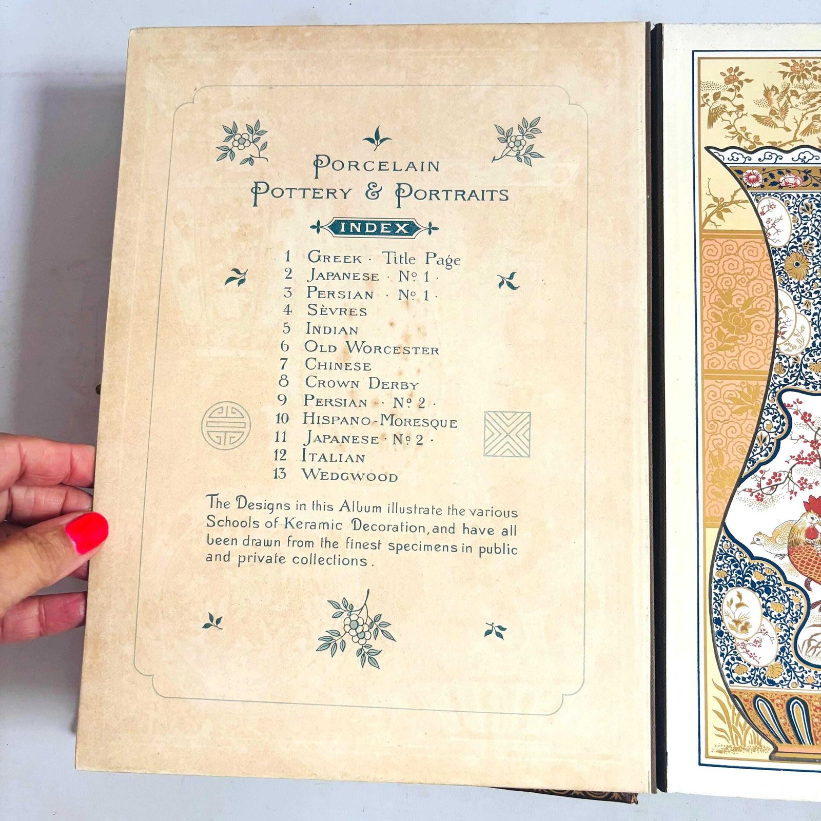 275.0 Antique Victorian Photo Album, Marcus Ward And Co, Pottery And Portraits photo