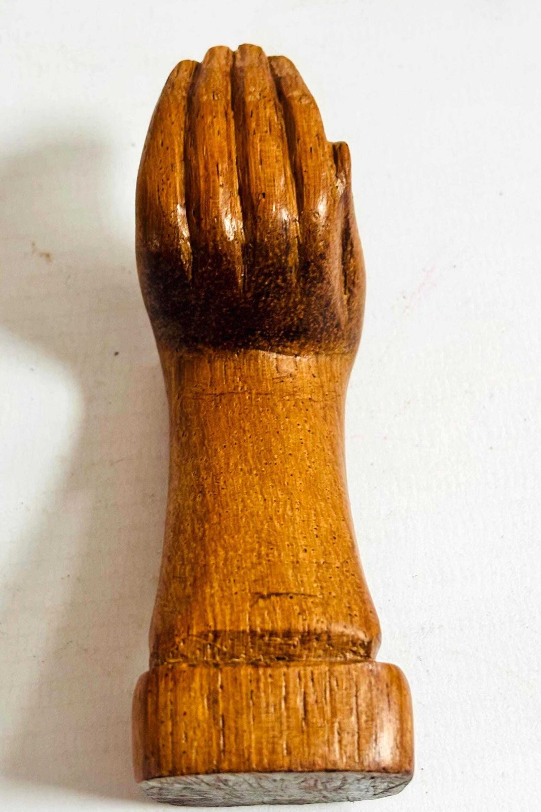 Vintage Hand Carved Balinese/Indonesian Deity In Hand Sculpture | Folk Art Home Decor, Unique Baby Gift photo for sale