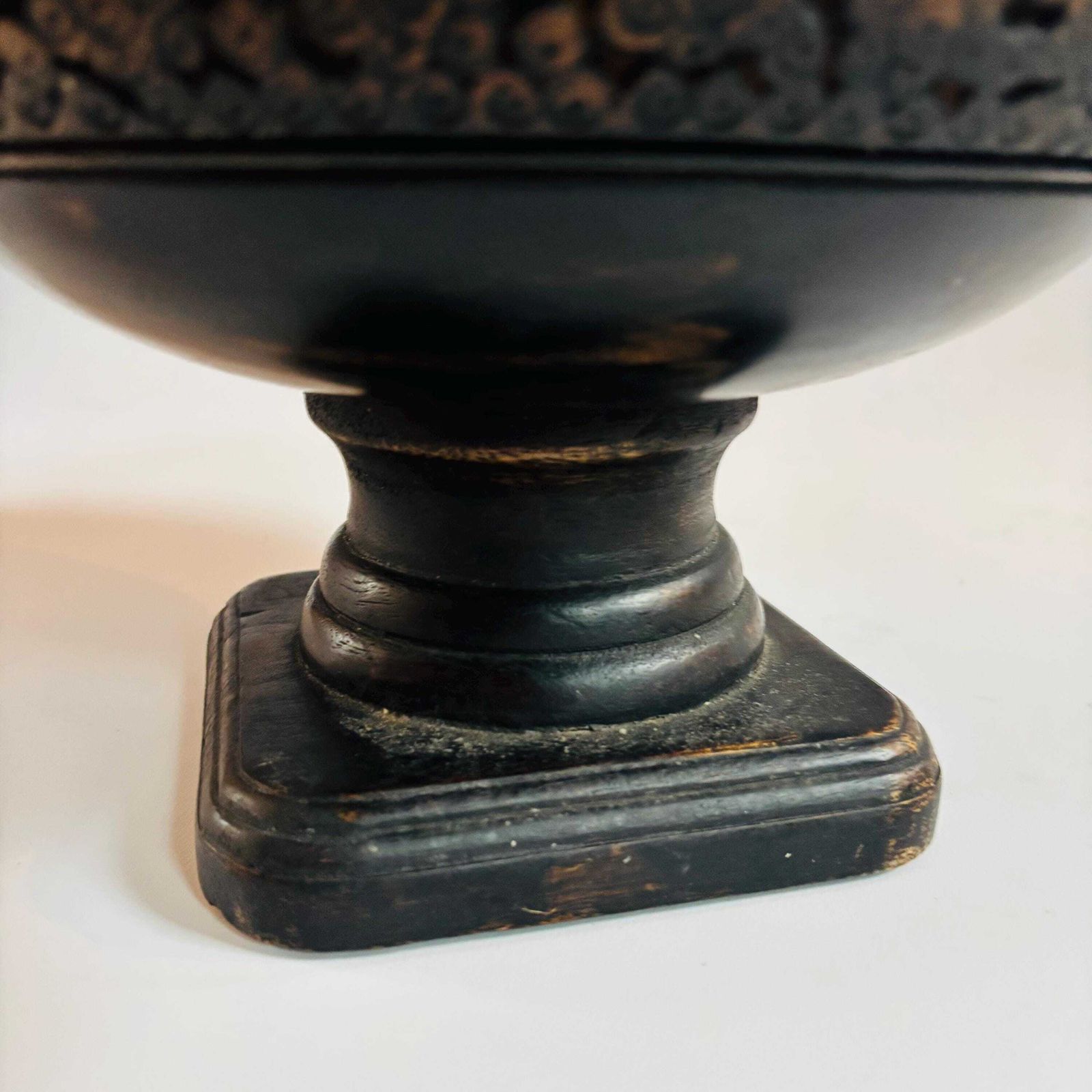 Antique Elm Wood Centerpiece: Rustic Handcrafted Fruit Bowl photo Home Decor
