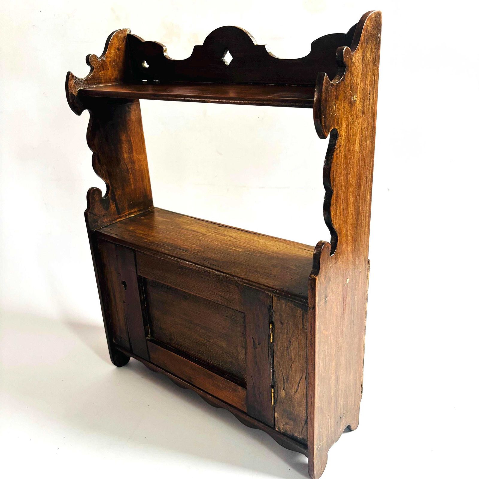 Antique Arts & Crafts Solid Hardwood Or Oak Hallway Cabinet Shelf Chic Decor Interior Design