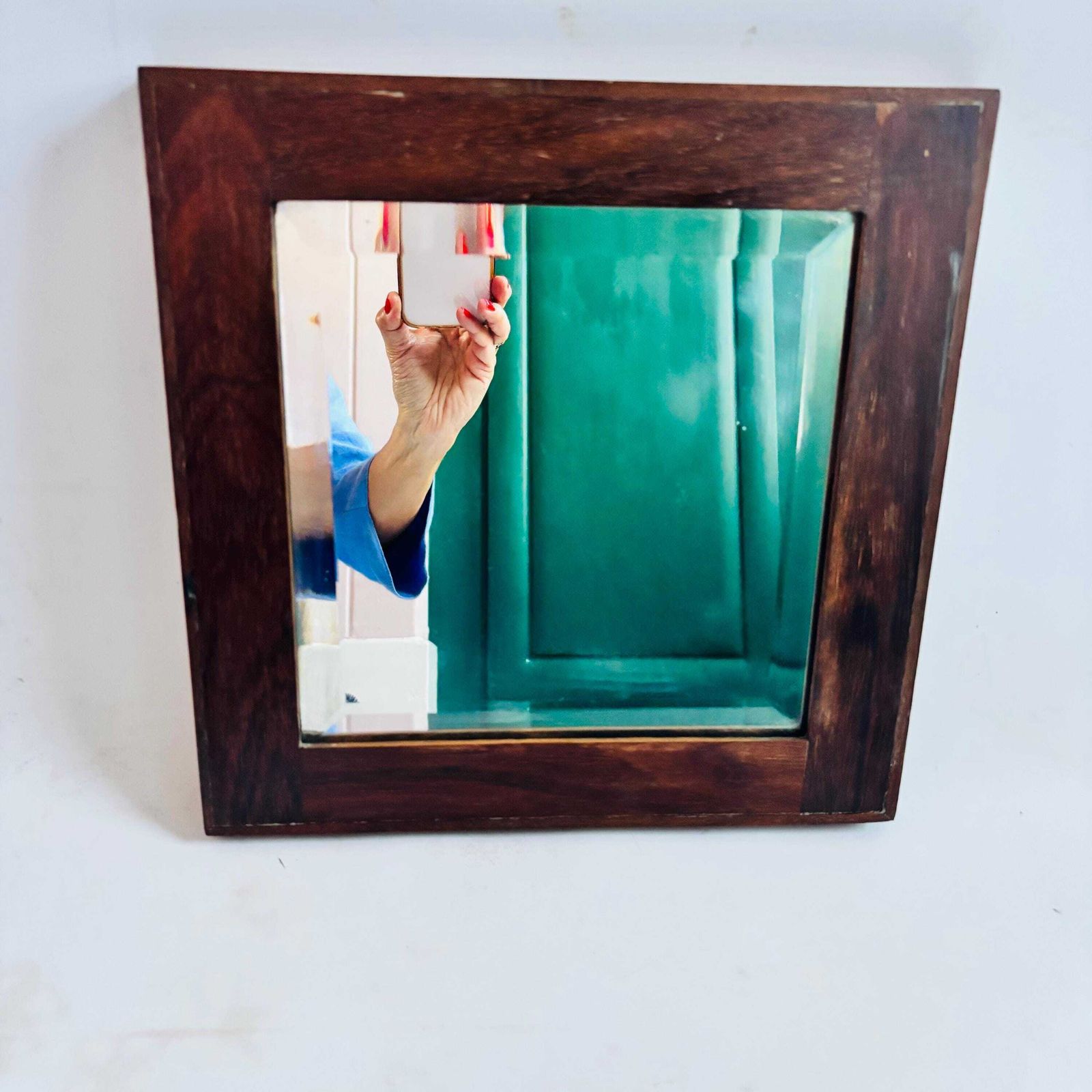 photo buy Exquisite 1900s Antique Victorian Mahogany Hall Bevelled Mirror