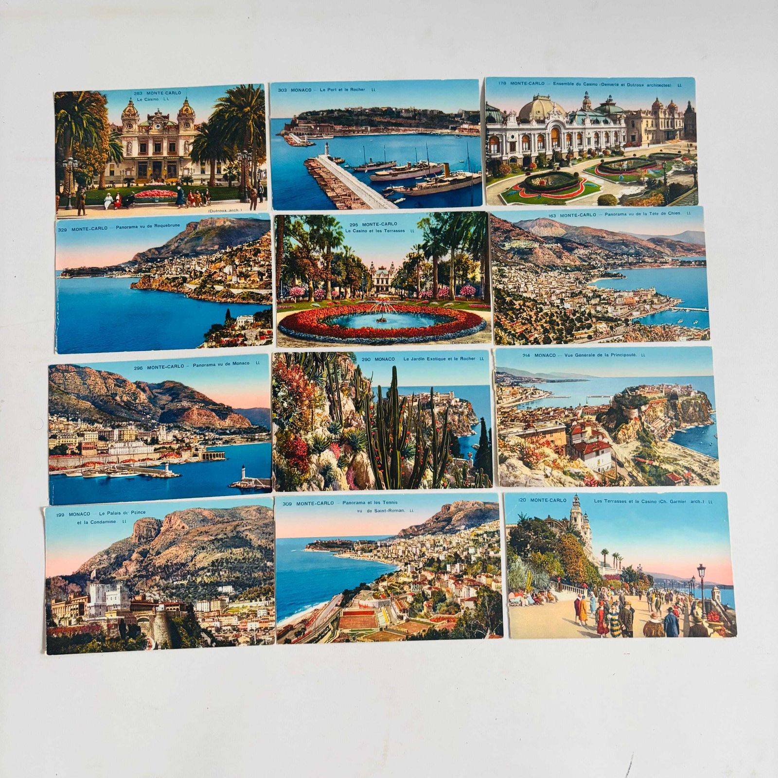 Vintage Monaco Postcards, 1950s French Riviera Views, Set Of 12