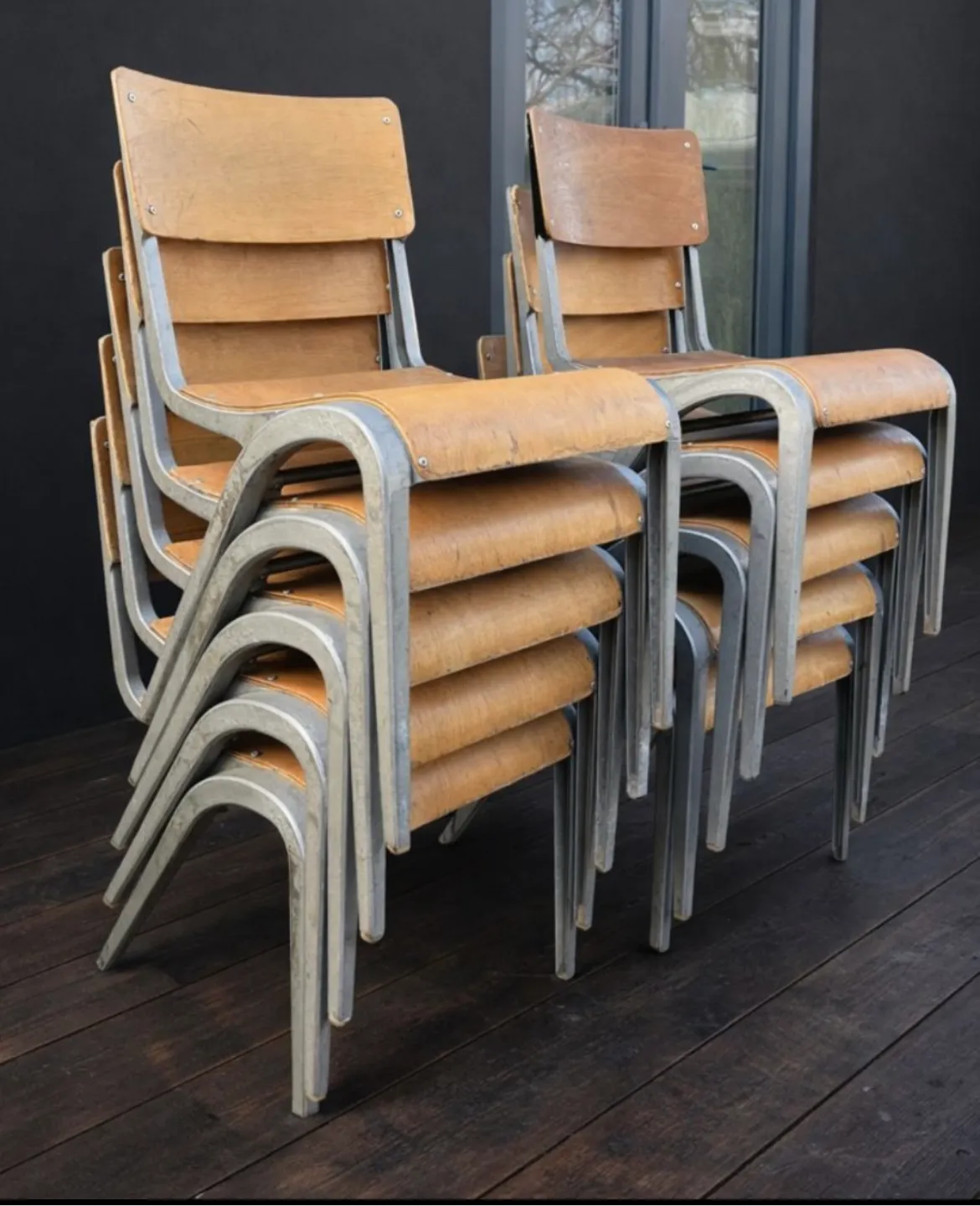 Esavian Children’s Stacking School Chair By James Leonard, 1950s Height 40cm photo vintage