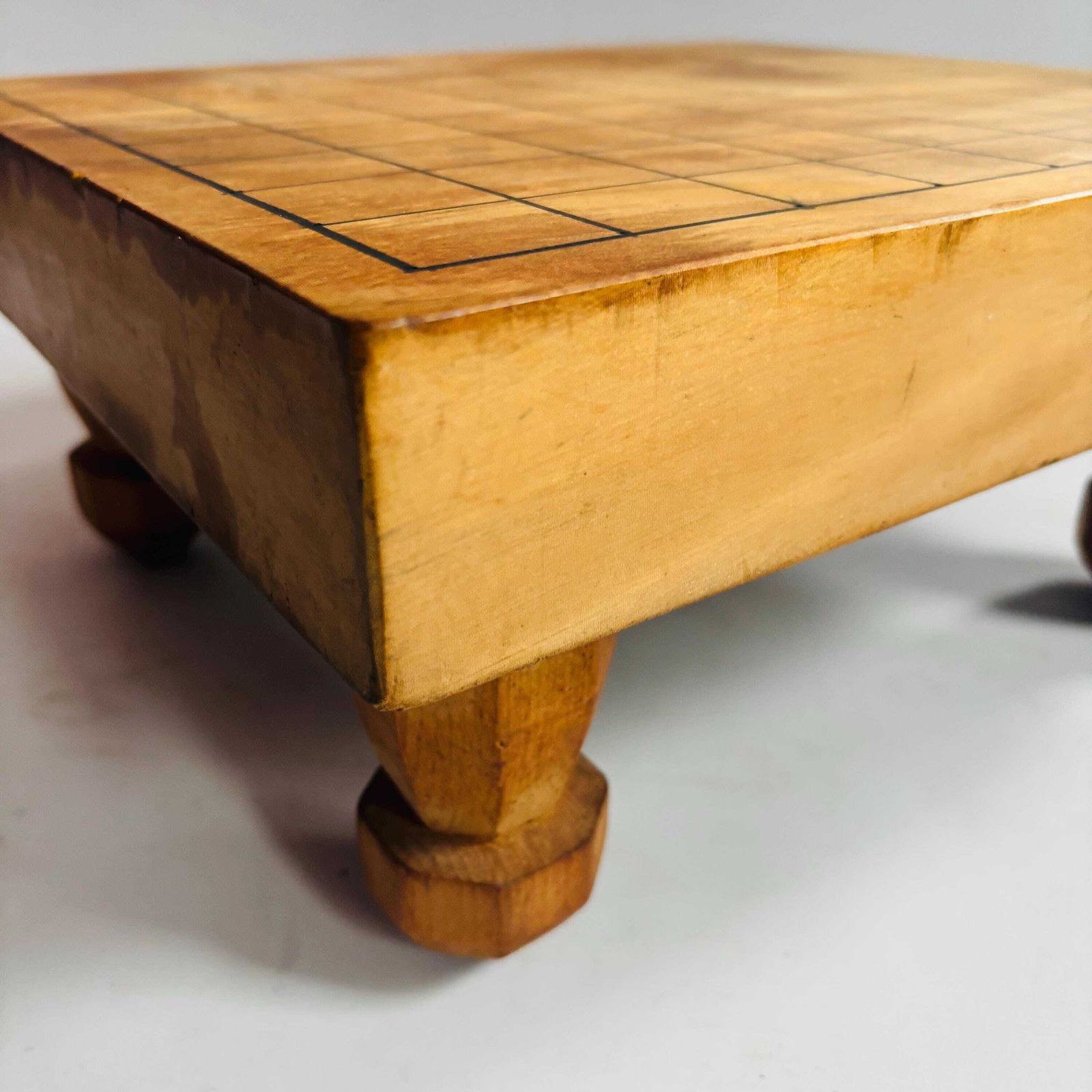 Mid Century Wood Shogi Go Table: 100 Year Old Wood Japanese Board photo buy