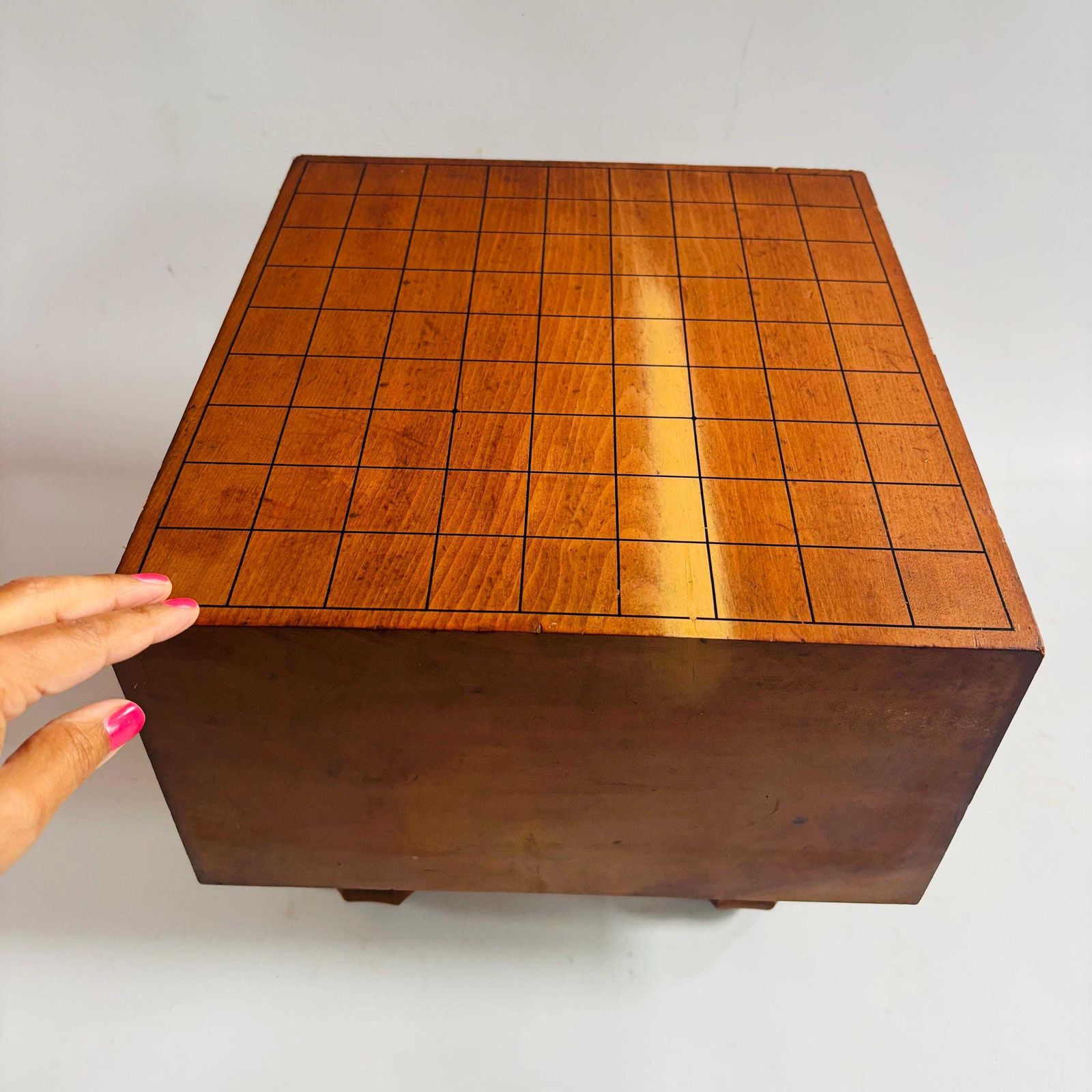 Furniture Antique Kaya Wood Go Table: 100 Year Old Wood Japanese Board photo