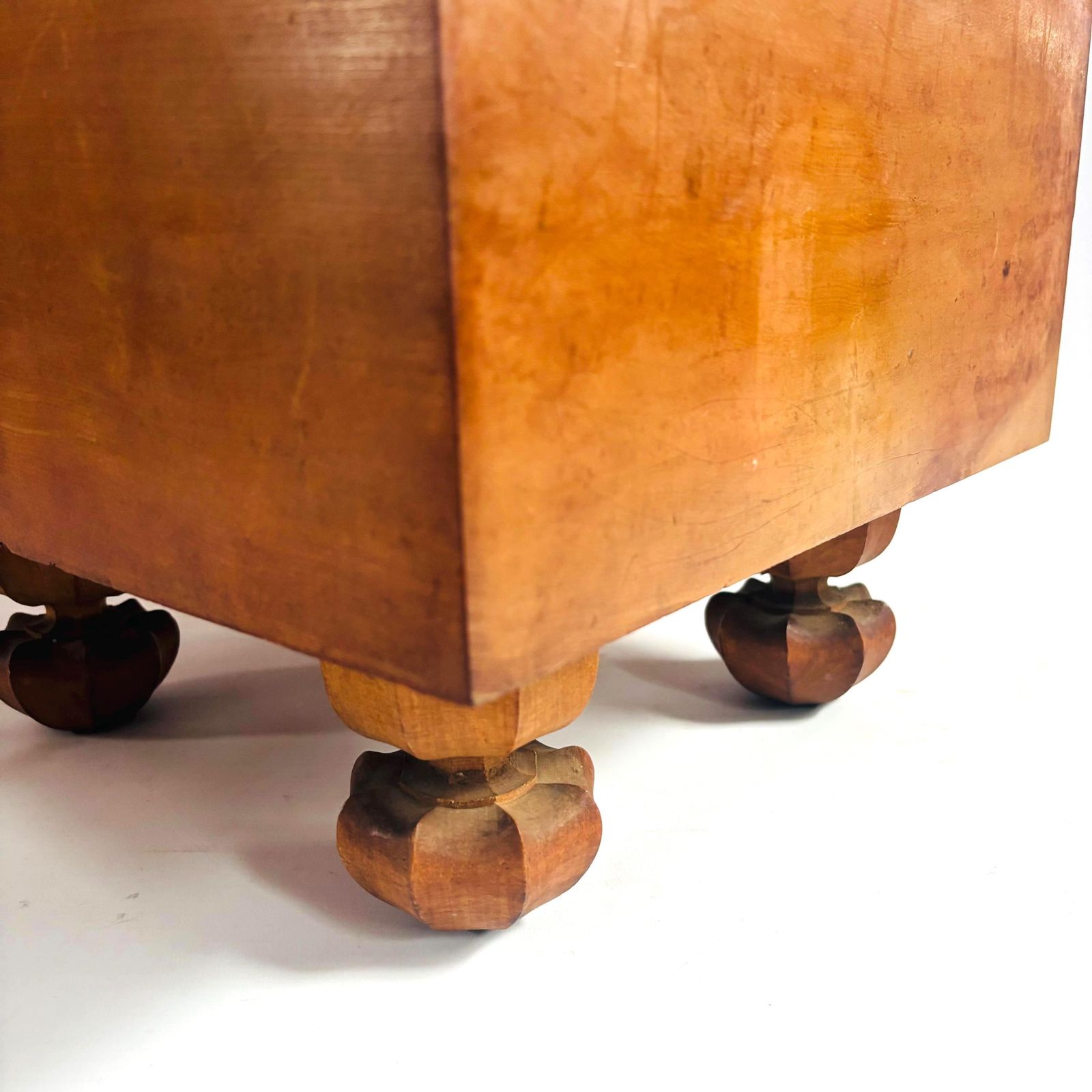 665.0 Antique Kaya Wood Go Table: 100 Year Old Wood Japanese Board photo