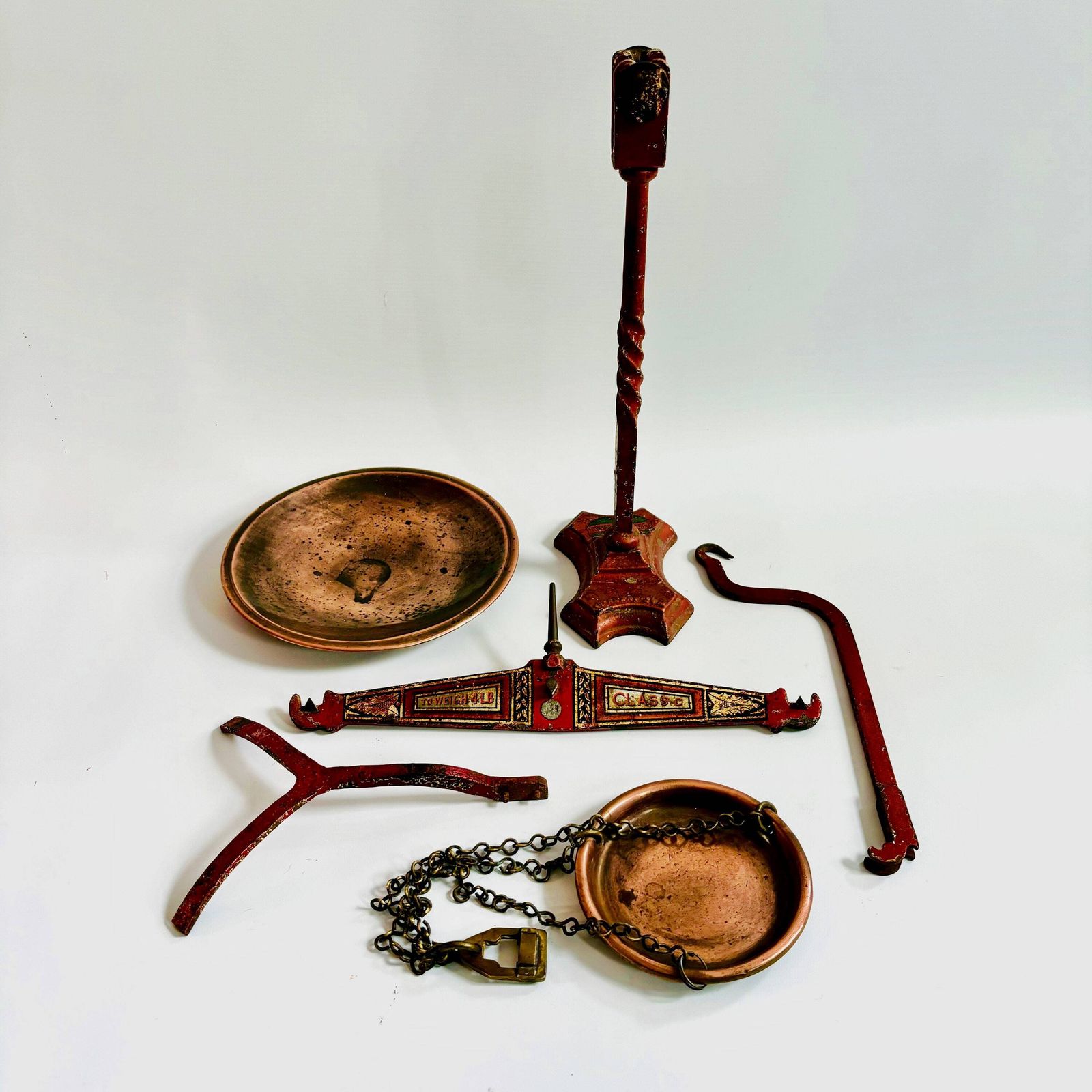 Antique Rare Set Of Weighing Scales Iron Copper And Brass Made By W&T Avery Brass Balance Scale Vintage 1930s Birmingham England Beam Scale photo Home Decor