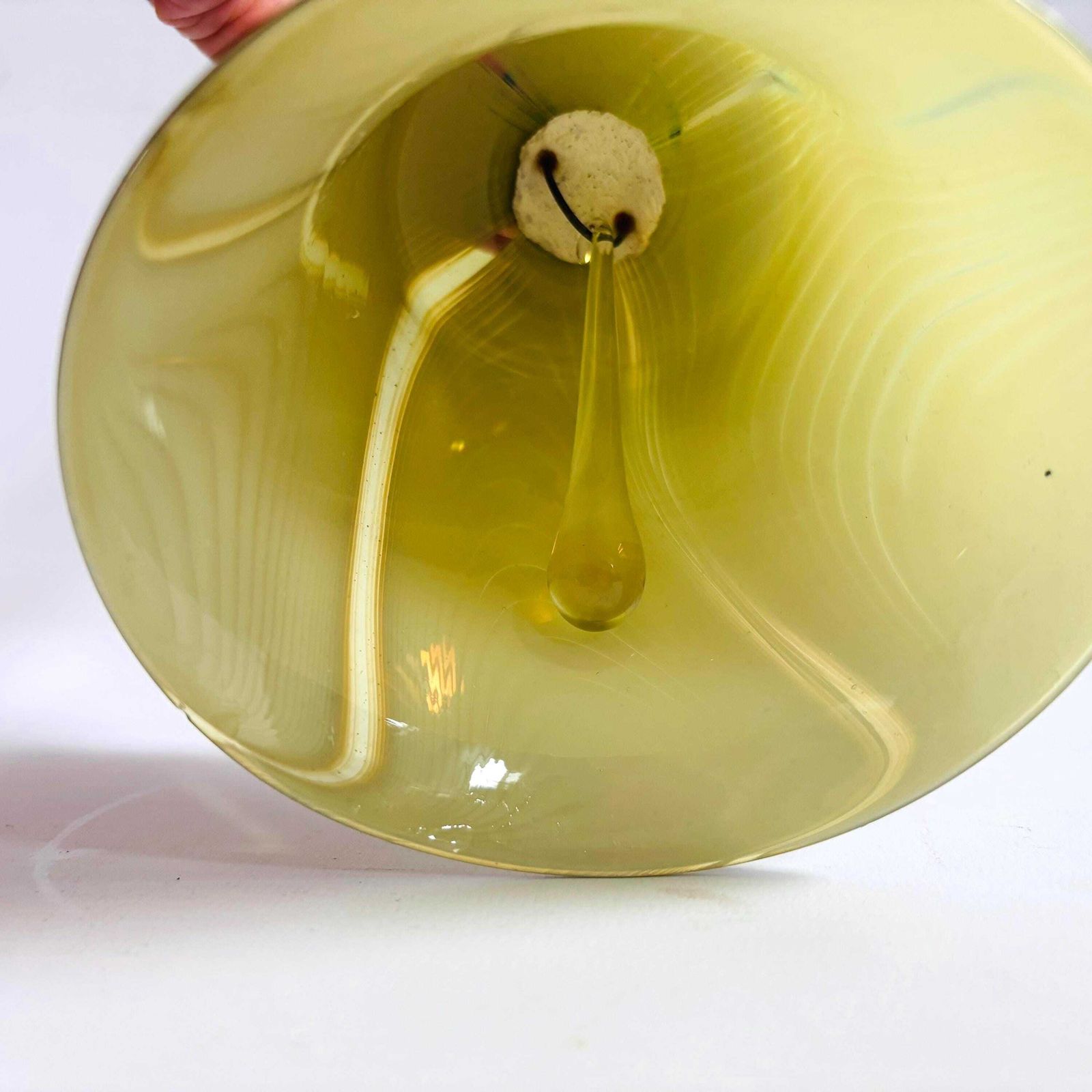 Rare 1860s Victorian Opaline Glass Wedding Bell With Clapper  Chip In Glass photo furniture