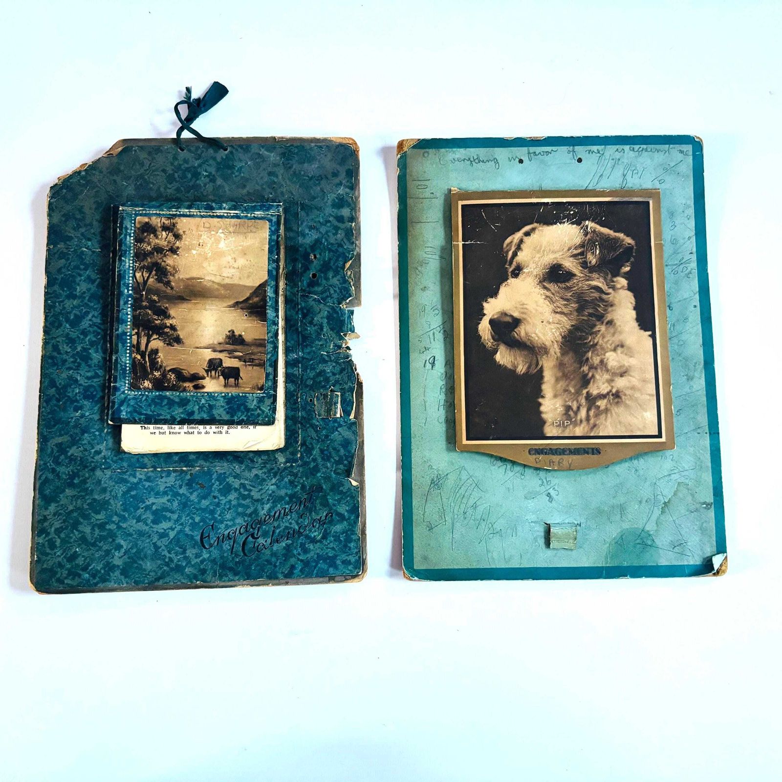 Antique 1930s South London Diaries: Teen Boy's Story, Rare Collector's Pair