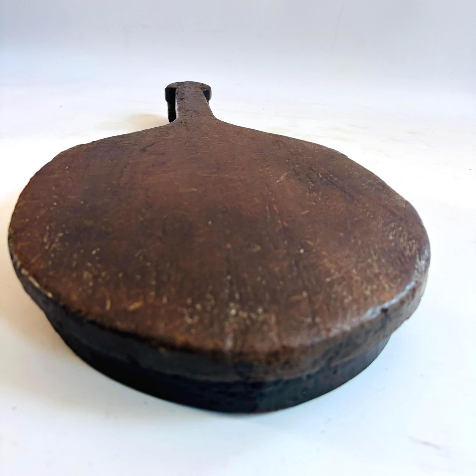 photo furniture Antique Elm Wood Church Collection Tray: 1800s British Alms Tray
