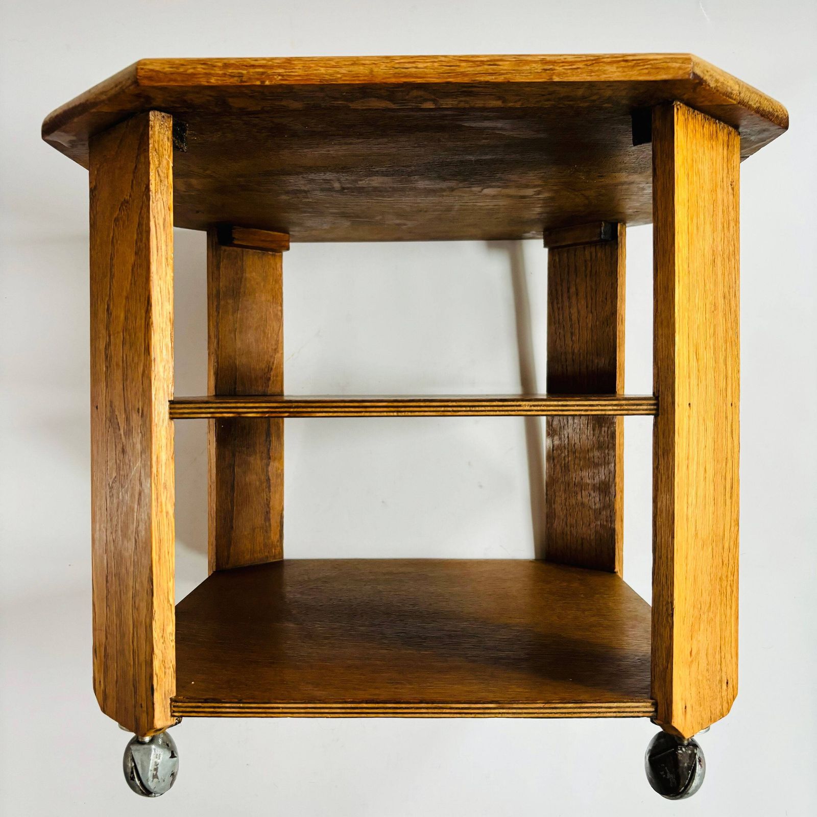 Antique Oak Art Deco Side Table Style :Heals Of London Mid Century Design photo vinterior