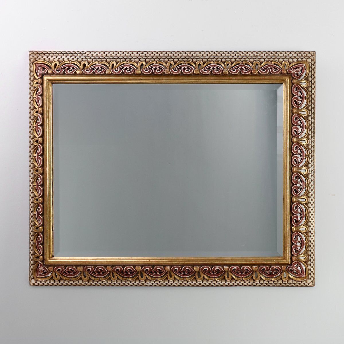 Baroque Revival Firenze Mirror In Carved Wood, Italy, 1960s