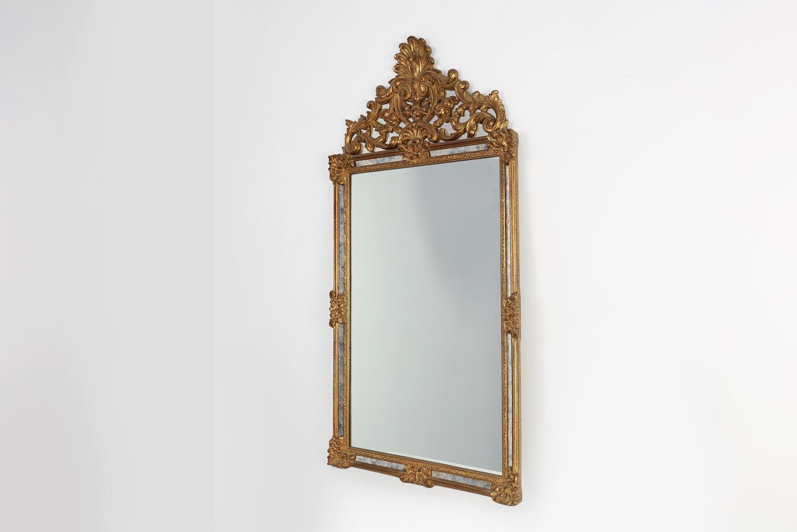 20th Century Baroque Revival Mirror In Gilded Resin From Deknudt, Belgium, 1950s photo vinterior