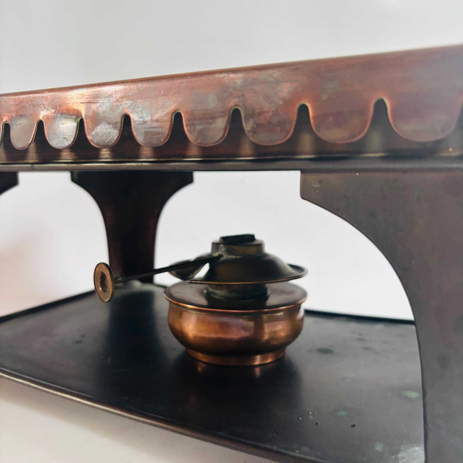 Antique Copper Chafing Dish Stand, Alexr. Boyd London, Arts & Crafts Era photo buy