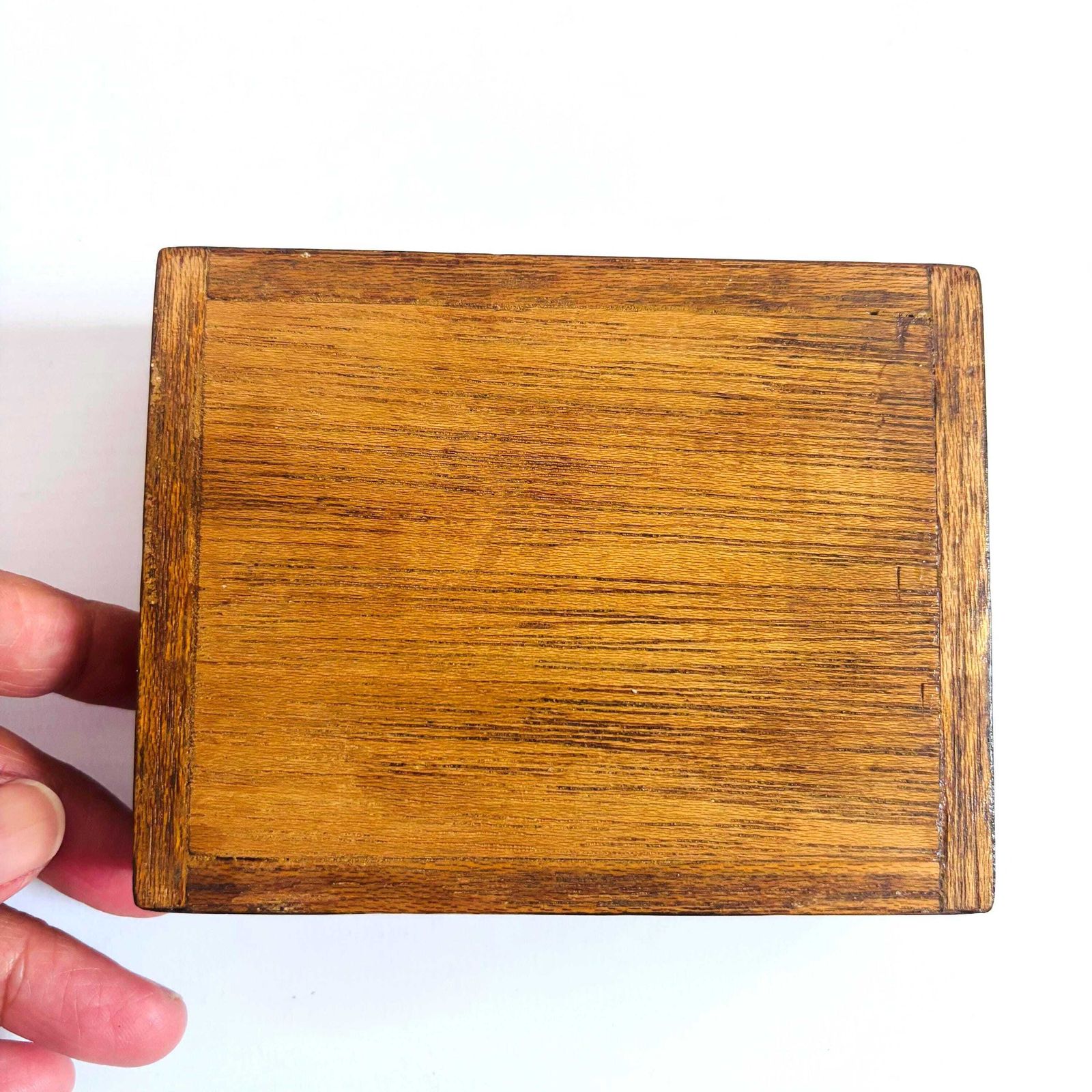 Antique Rosewood Box: 1930s Petite Wooden Keepsake With Dovetail photo Home Decor