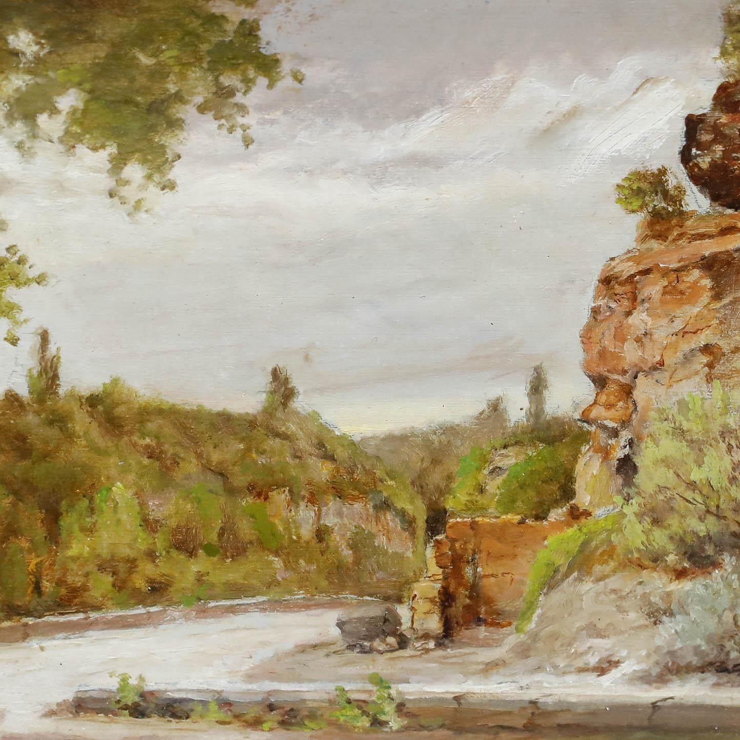 Louis Pivot Early 20th Century Oil, River Scene photo Art