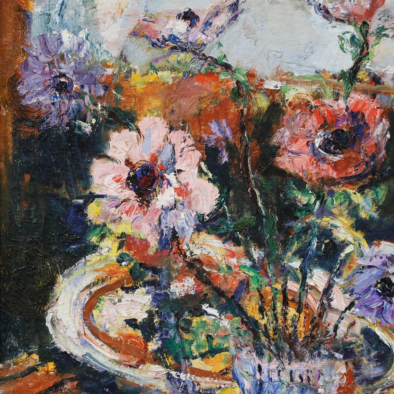Pierre Thevenet (1870 1937) Early 20th Century Oil, Still Life With Poppies photo Art