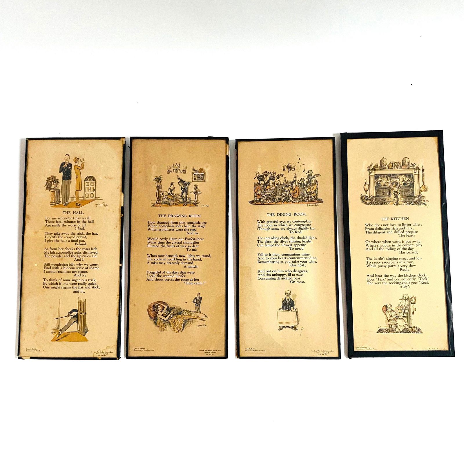 Art Deco Wyndham Payne Prints: 1930s London Medici Society, Set Of 4
