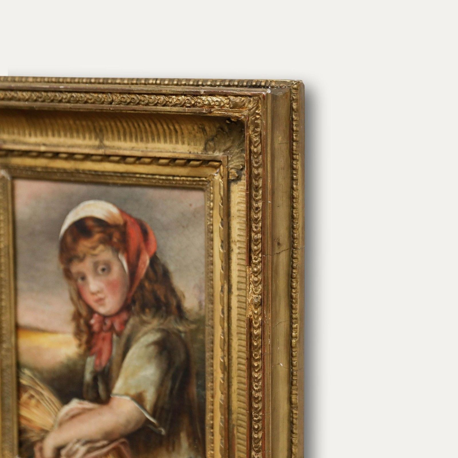 19th Century Oil Girl With A Wheat Sheaf photo 275.0