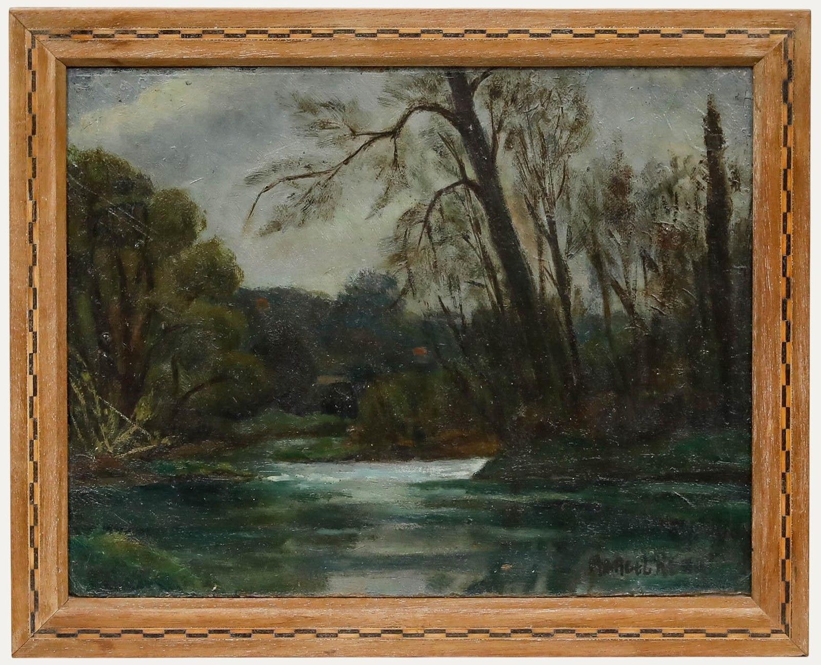 Marcel Renot (1896 1973) Mid 20th Century Oil, River Landscape