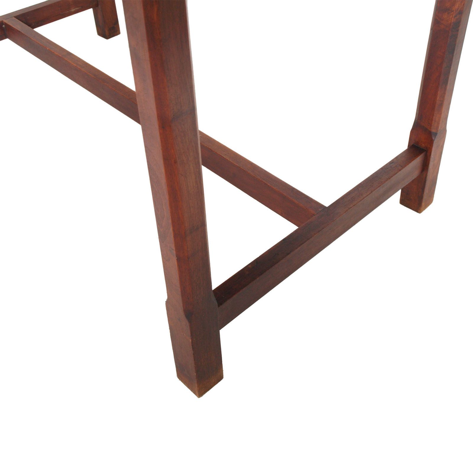 1900s Austria Wiener Art Nouveau Table, Solid Walnut Restored, Polished To Wax photo 5952.0