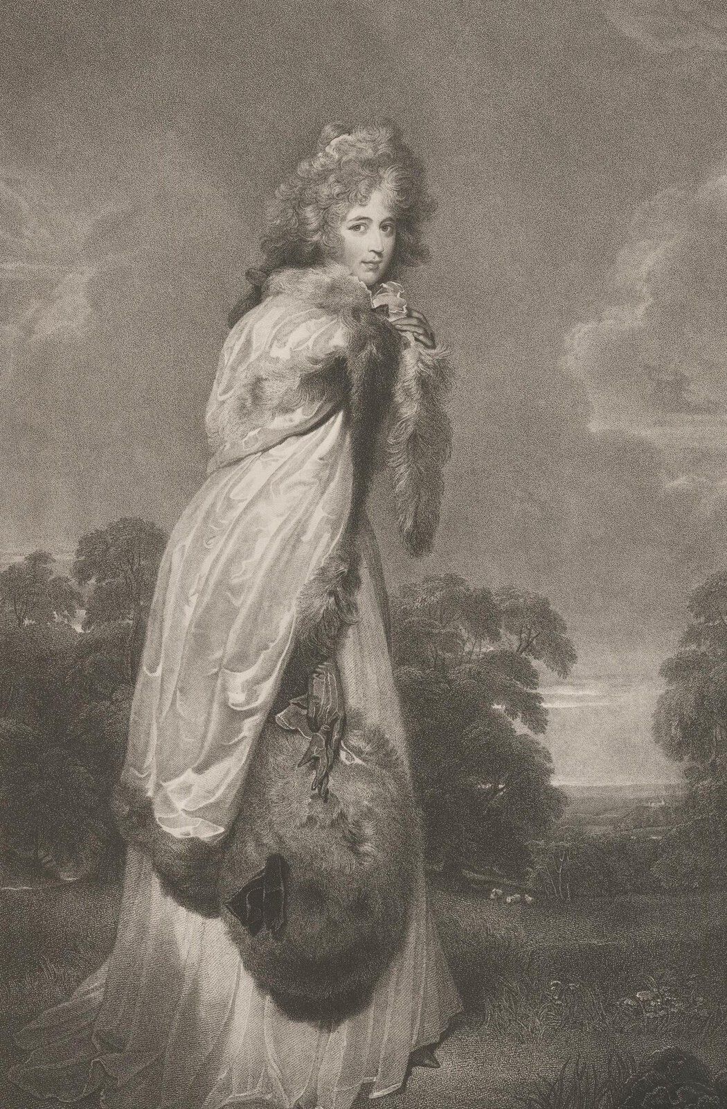 Bartolozzi After Lawrence Stipple Engraving, Elizabeth, Countess Of Derby photo furniture