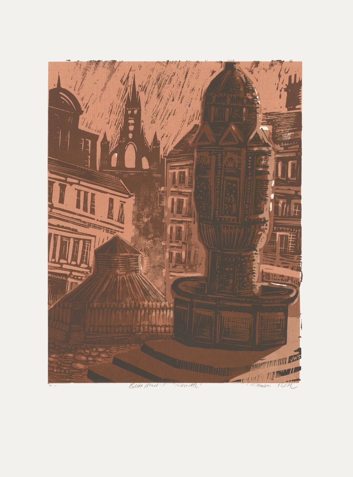 James Williamson Bell (1938 2010) Silkscreen, Bigg Market, Newcastle