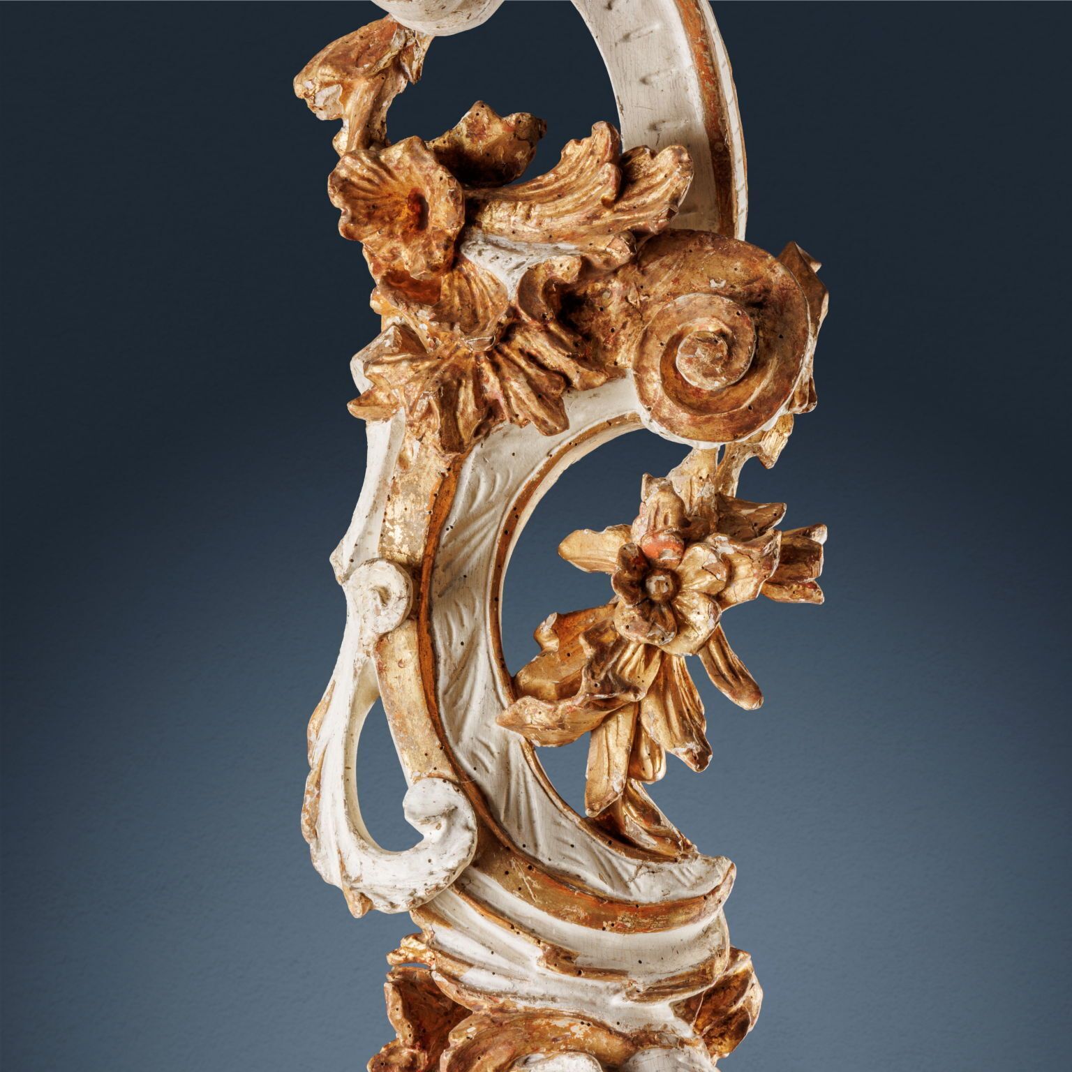 Pair Of Baroque Style Candle Holders Wood Italy 1750 Ca. photo Home Decor