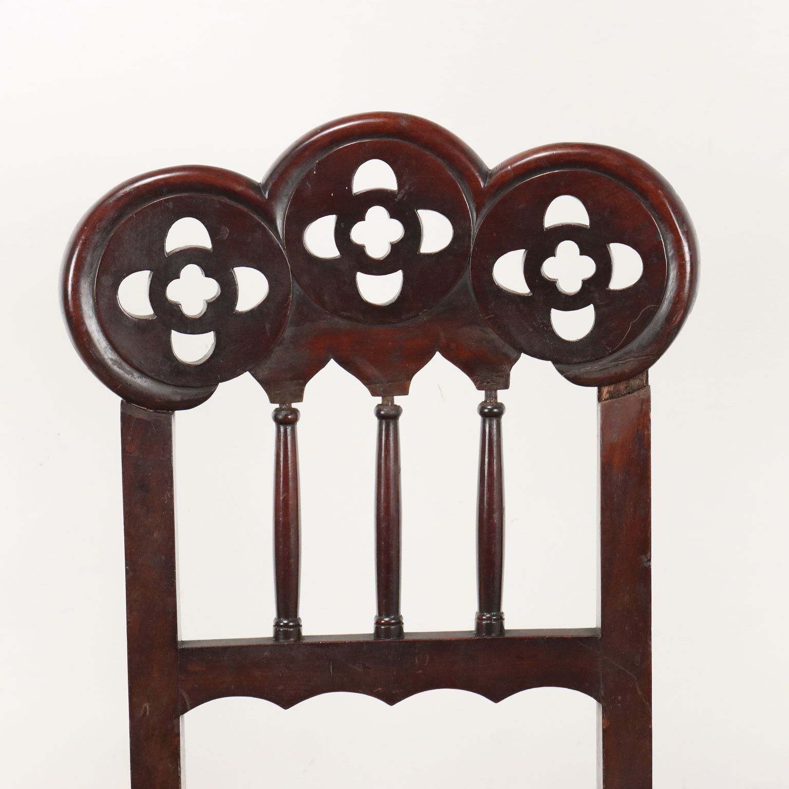 Chairs Neo Gothic Mahogany Italy XIX Century photo for sale