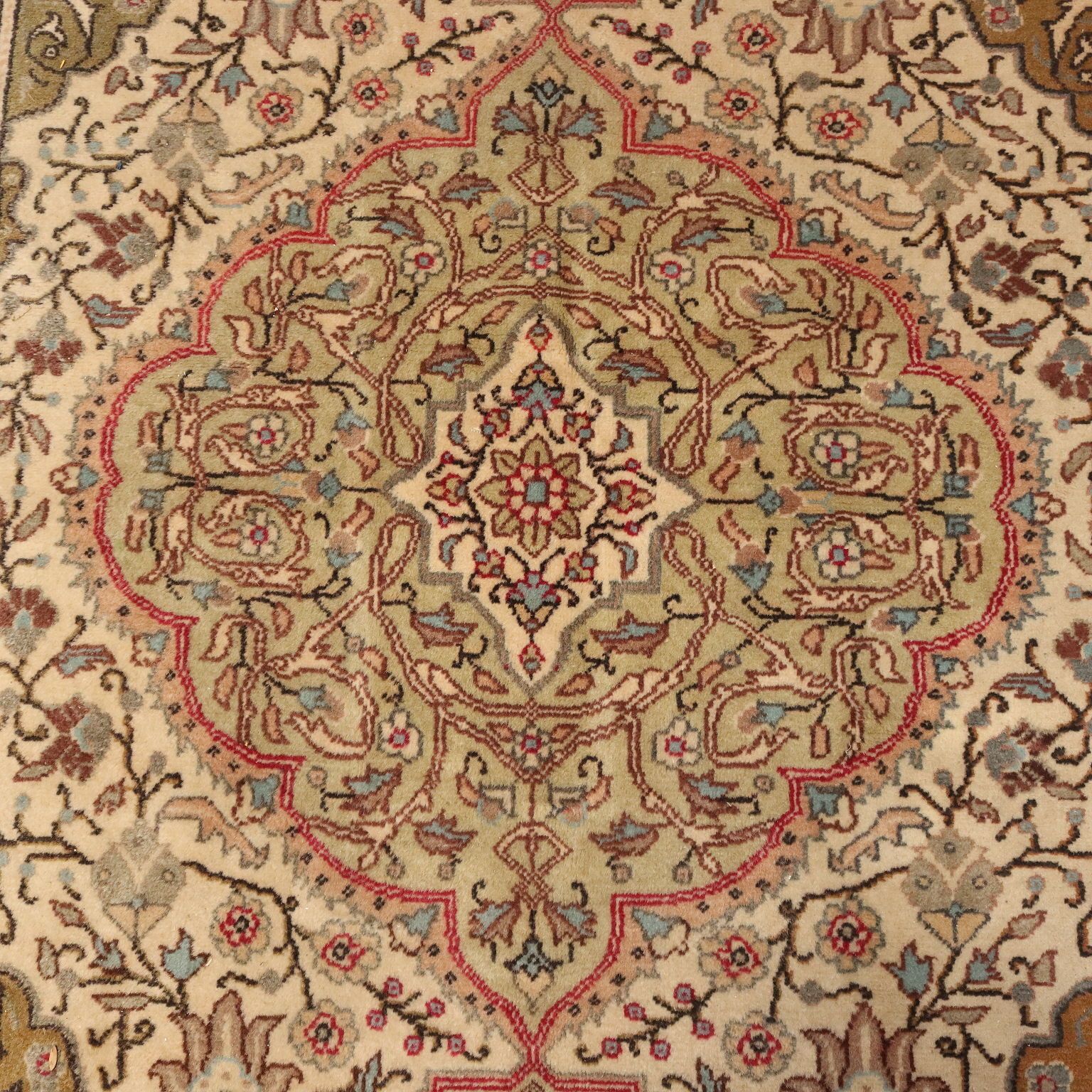 Antique Kaisery Carpet Cotton Wool Thin Knot Turkey 90 X 58 In photo vinterior