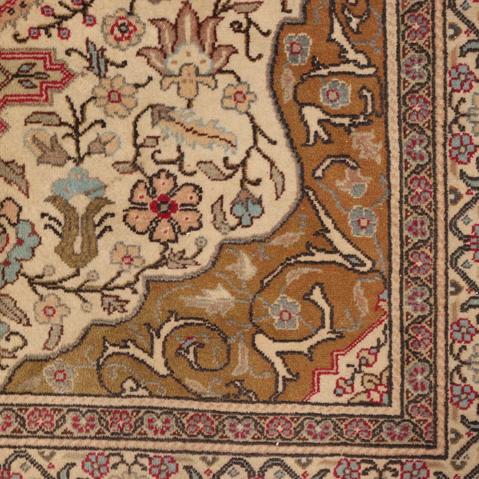 Antique Kaisery Carpet Cotton Wool Thin Knot Turkey 90 X 58 In photo buy