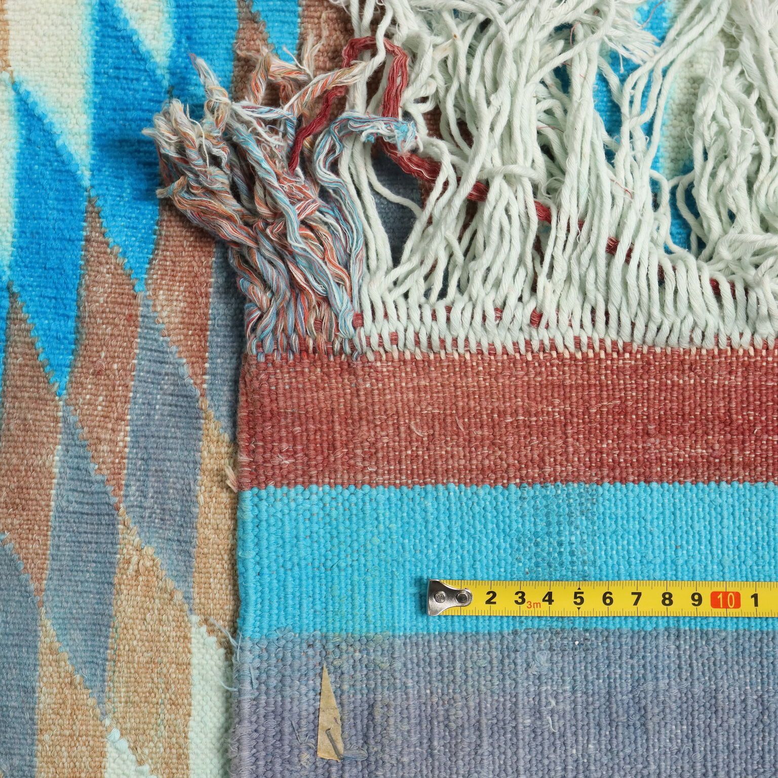 Antique Kilim Carpet Cotton Thin Knot Handmade 209 X 123 In photo buy