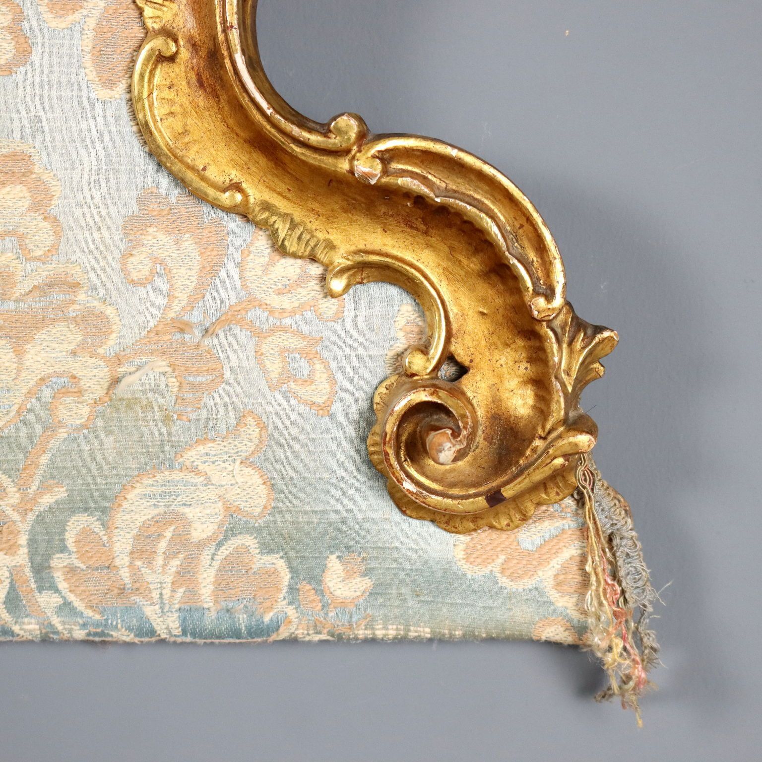 Antique Headboard Carved Gilded Wood Italy XIX Century photo 540.0