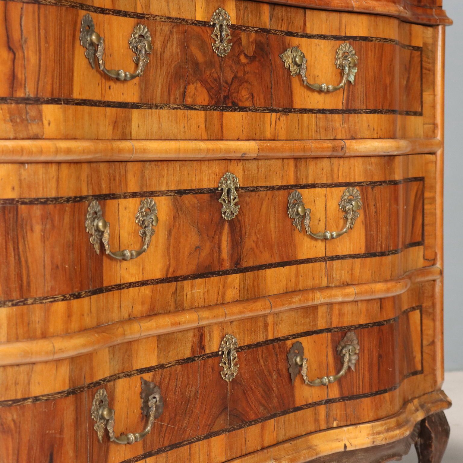 Baroque Flap Cabinet Walnut Bronze Italy XVIII Century photo buy