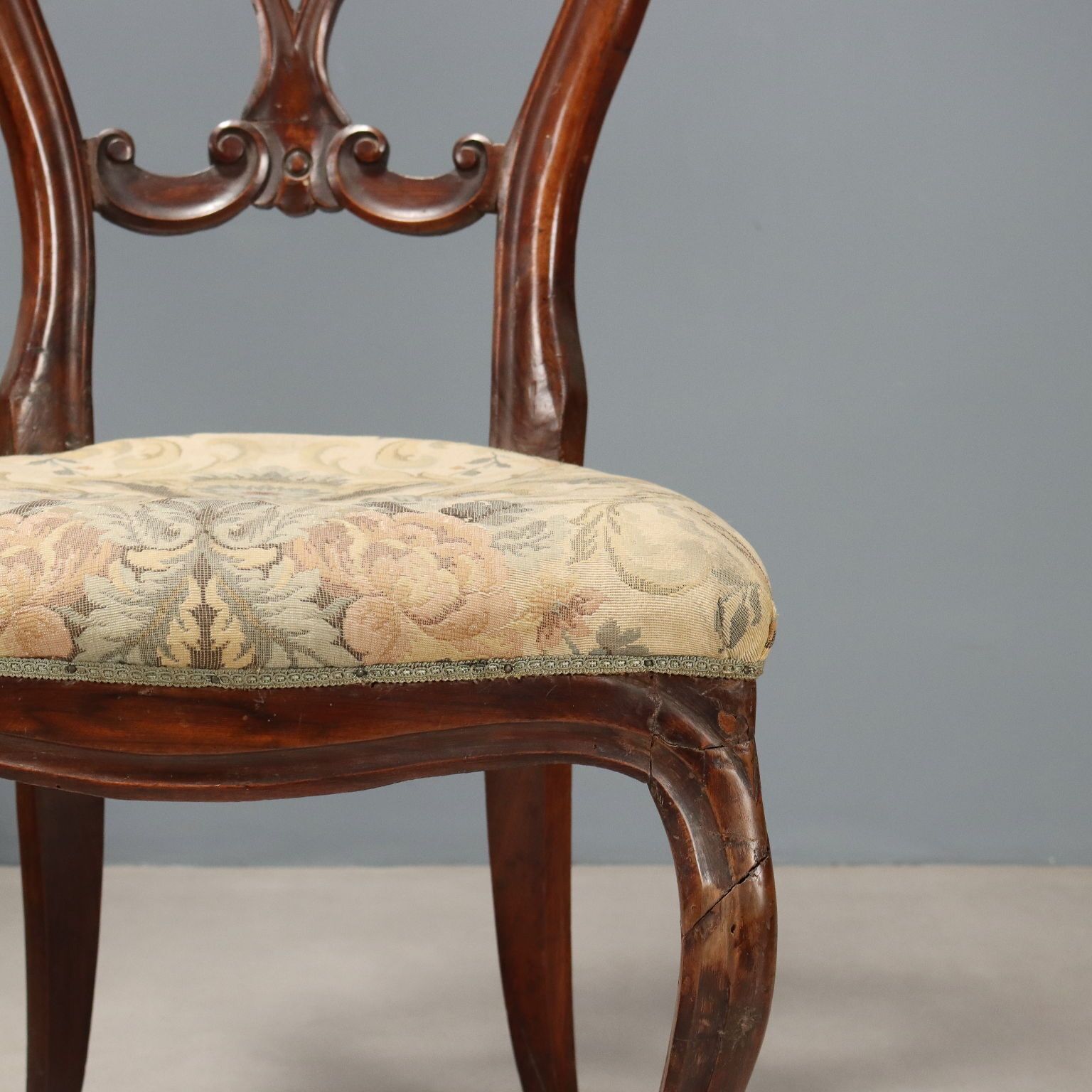 Chairs Louis Philippe Walnut Padded Seat Italy XIX Century photo Furniture