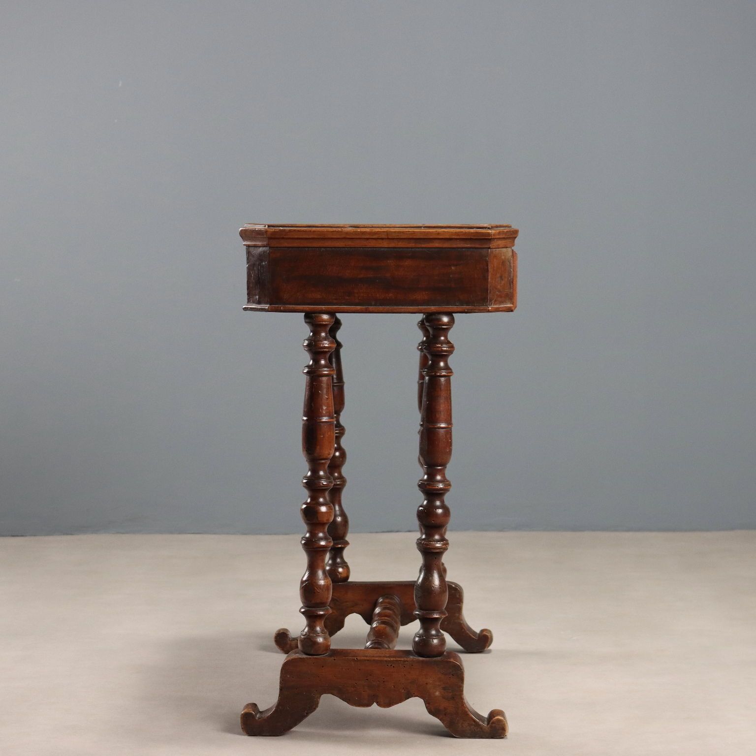 Antique Sewing Table Walnut With Drawer Italy Mid XIX Century photo buy