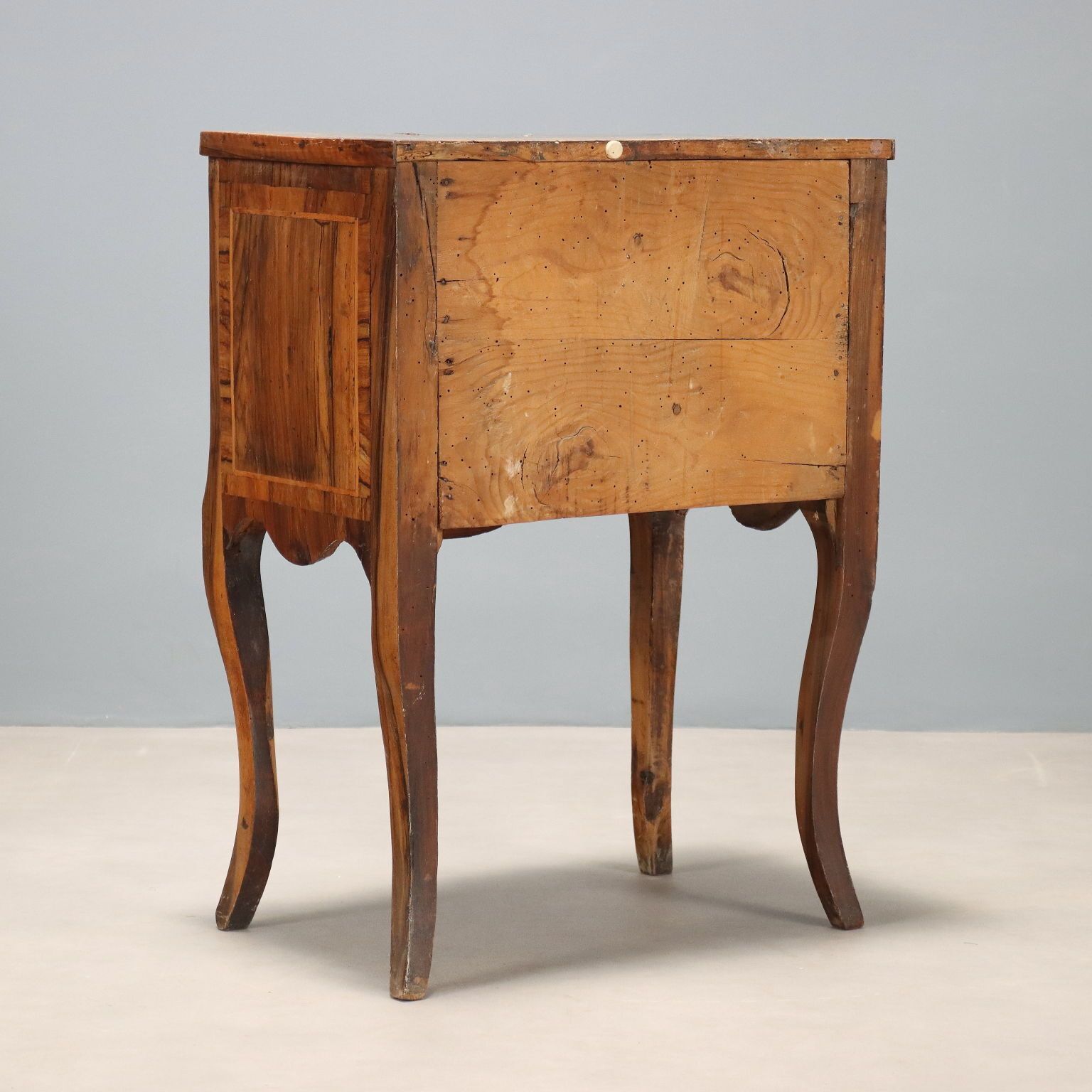 Bedside Tables Baroque Walnut Olive Italy XVIII Century photo vintage