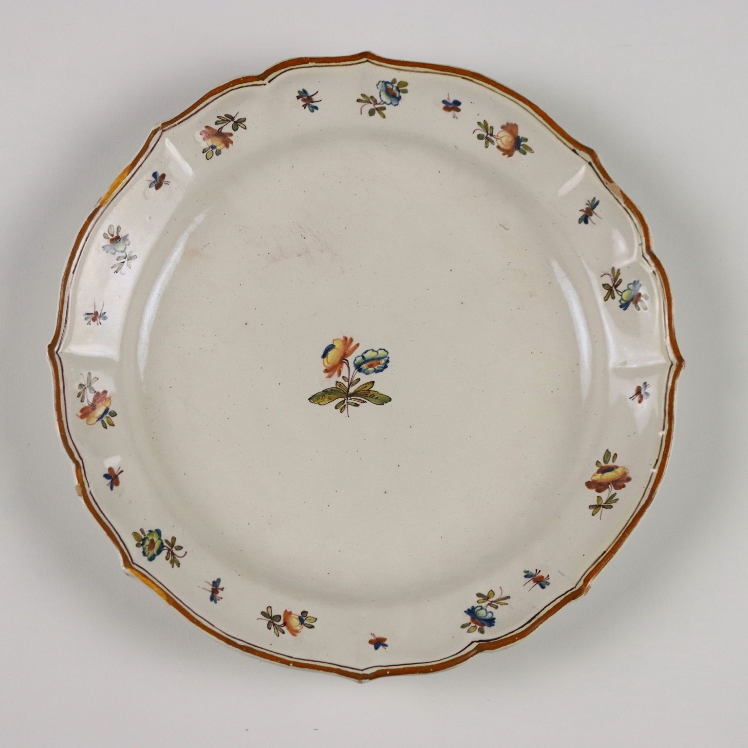 Antique Majolica Plates Manufacture Of Milan Late XVIII Century photo vinterior