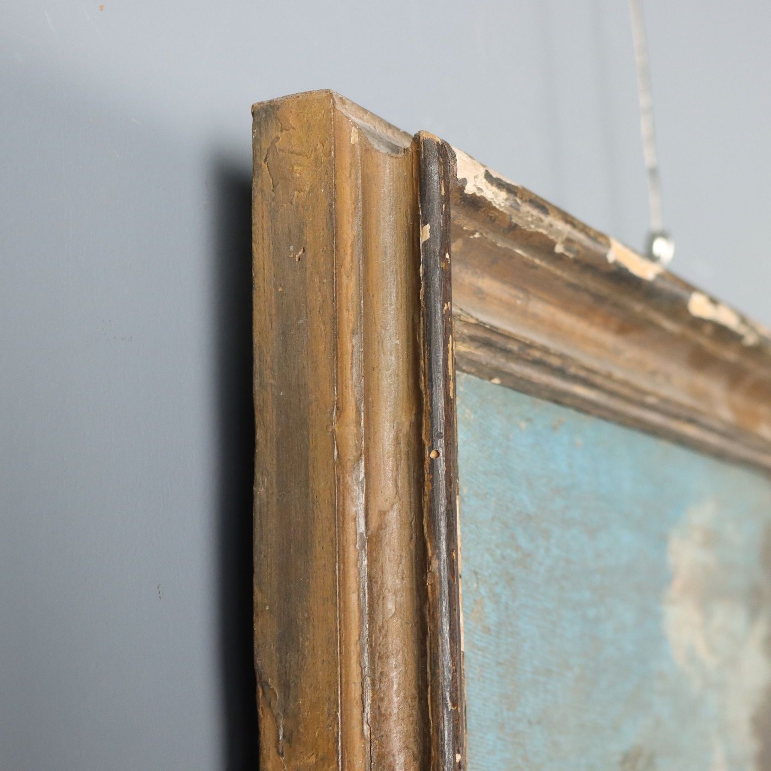 photo furniture Antique Painting Landscape With Bridge Oil On Canvas XVIII Century