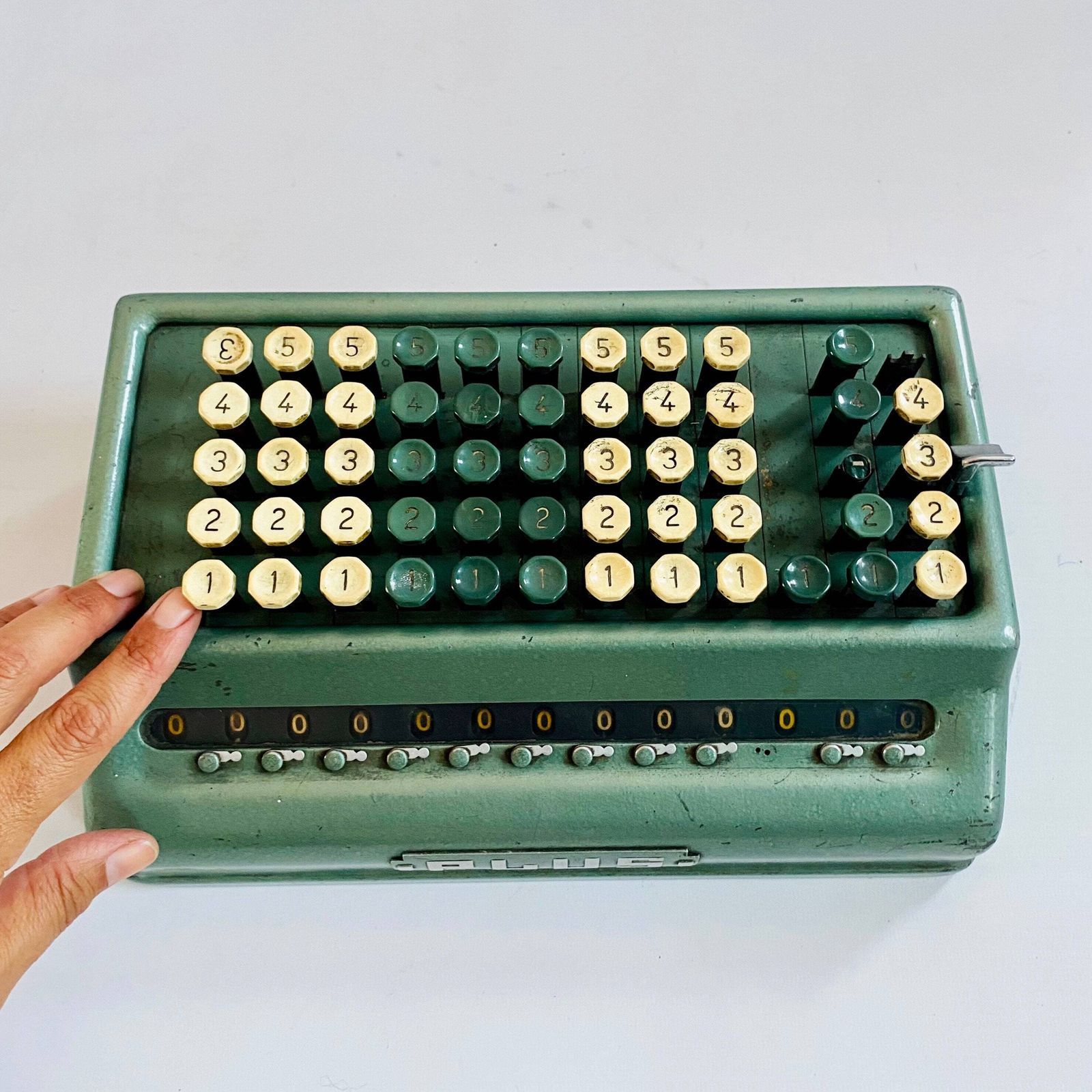 Antique Plus Bell Punch Calculator /Mid Century 1950s Accountancy Tool / Antique Calculator Peaky Blinders photo Home Decor