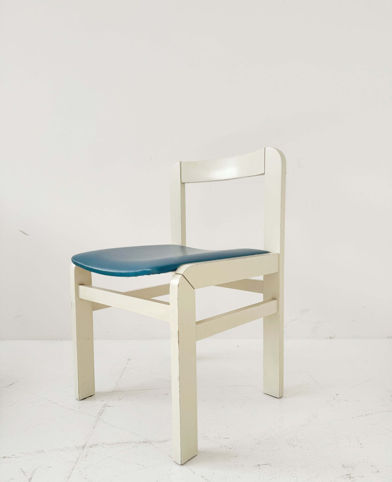 Lacquered Wooden Chair With Padded Seat – 1950s/1960s