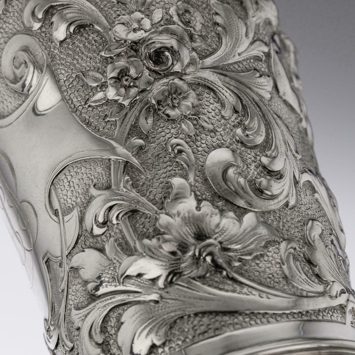 photo vinterior 19th Century German Solid Silver Wine Goblet, Hanau, C.1890