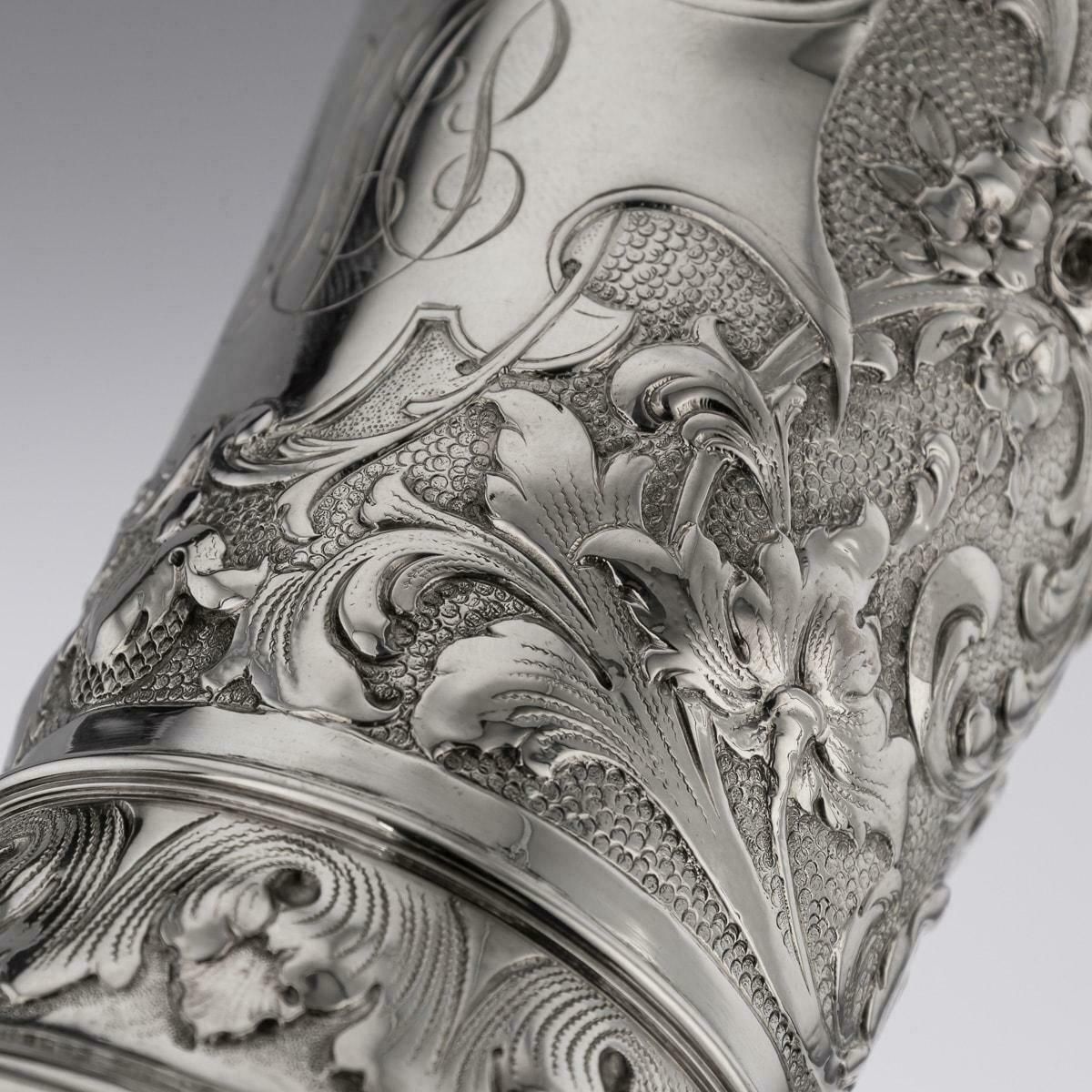 photo buy 19th Century German Solid Silver Wine Goblet, Hanau, C.1890