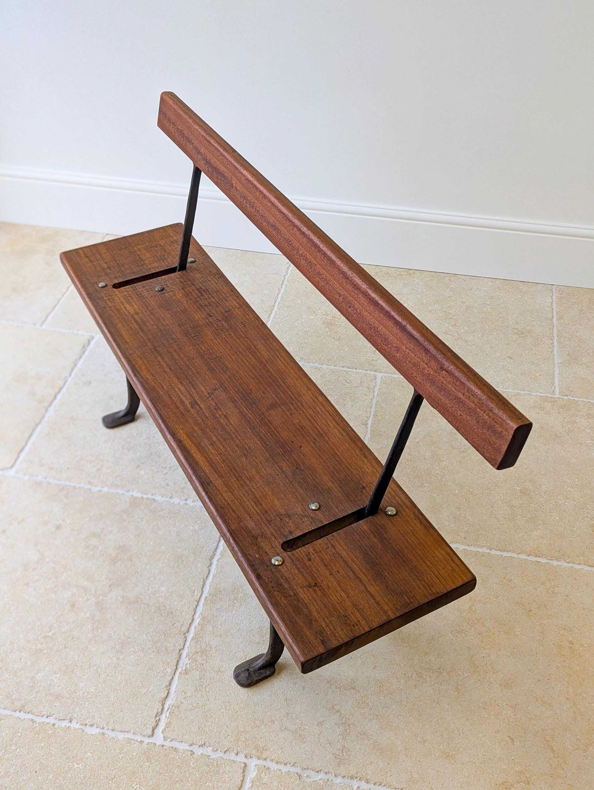 Antique Victorian Reversible Tram Bench By Fisher & Son C.1890 photo 575.0