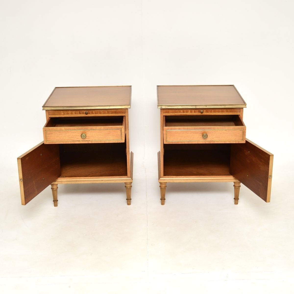 Pair Of Antique Satin Wood Bedside Chests photo buy