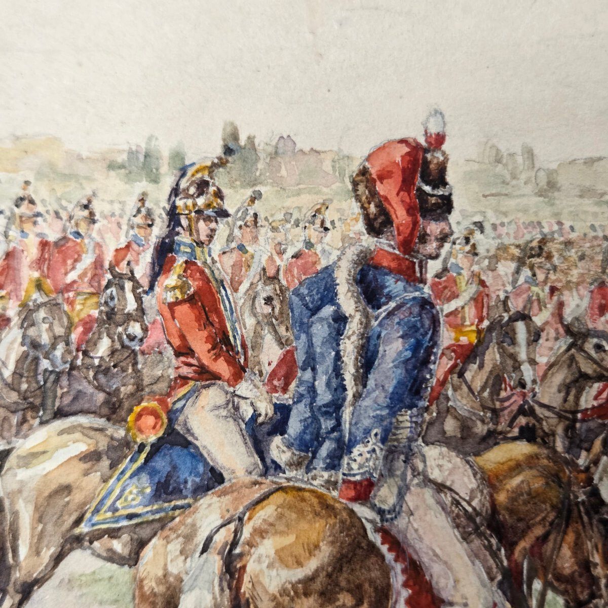 Georges Toumasov (20th Century) Pair Of Napoleonic Watercolors. photo vinterior