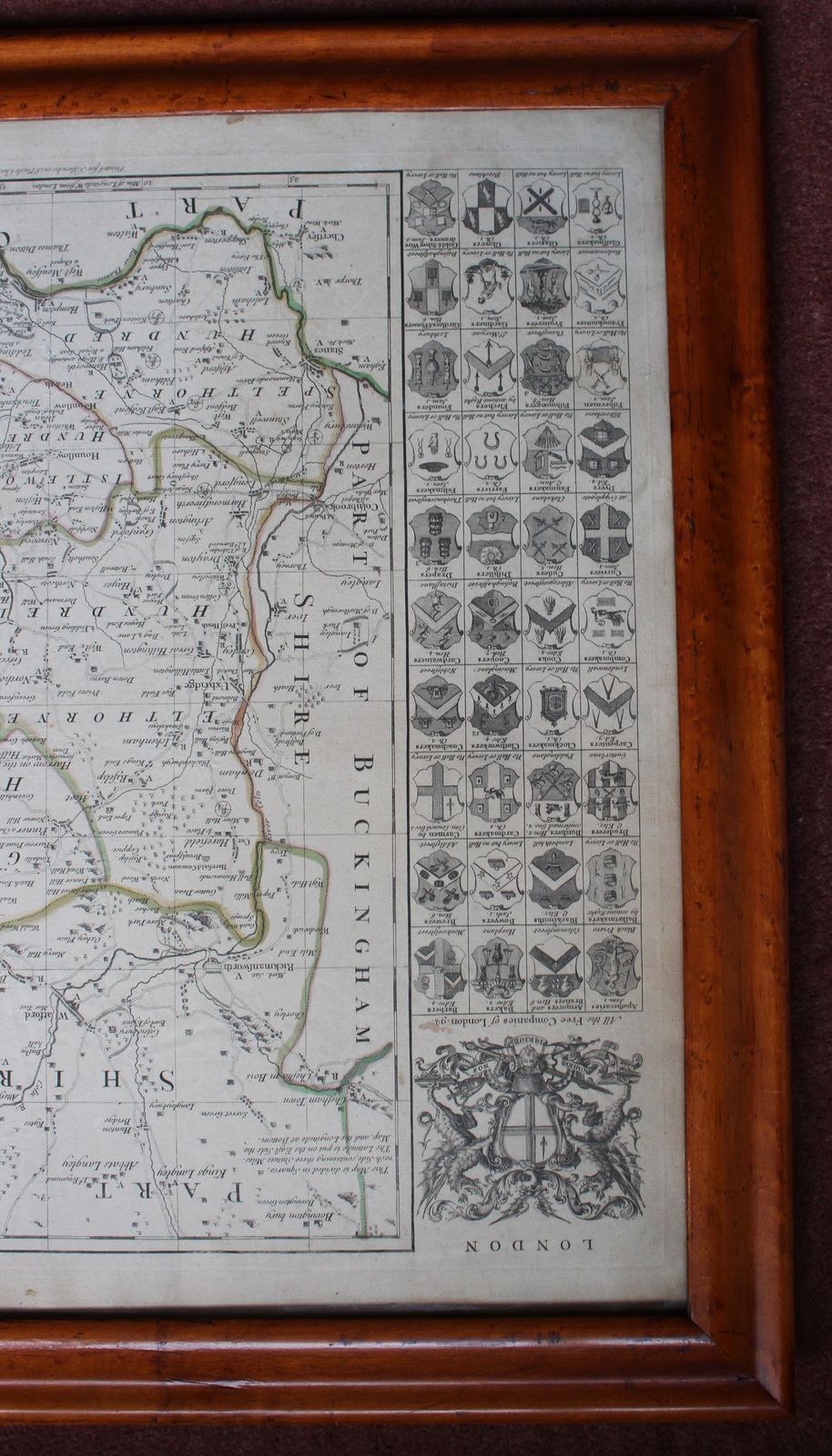 Map Of The County Of Middlesex By Richard William Seale  ~ 1760  photo 380.0