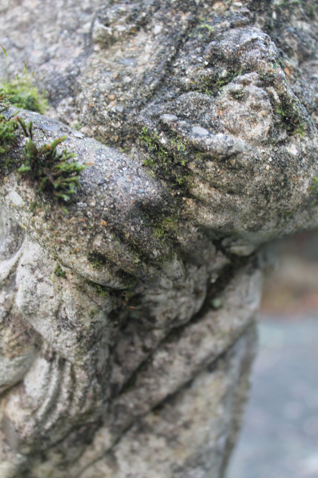Garden Decor Garden Statue Of Flower Maiden. Reconstituted Stone photo